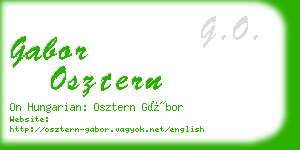 gabor osztern business card